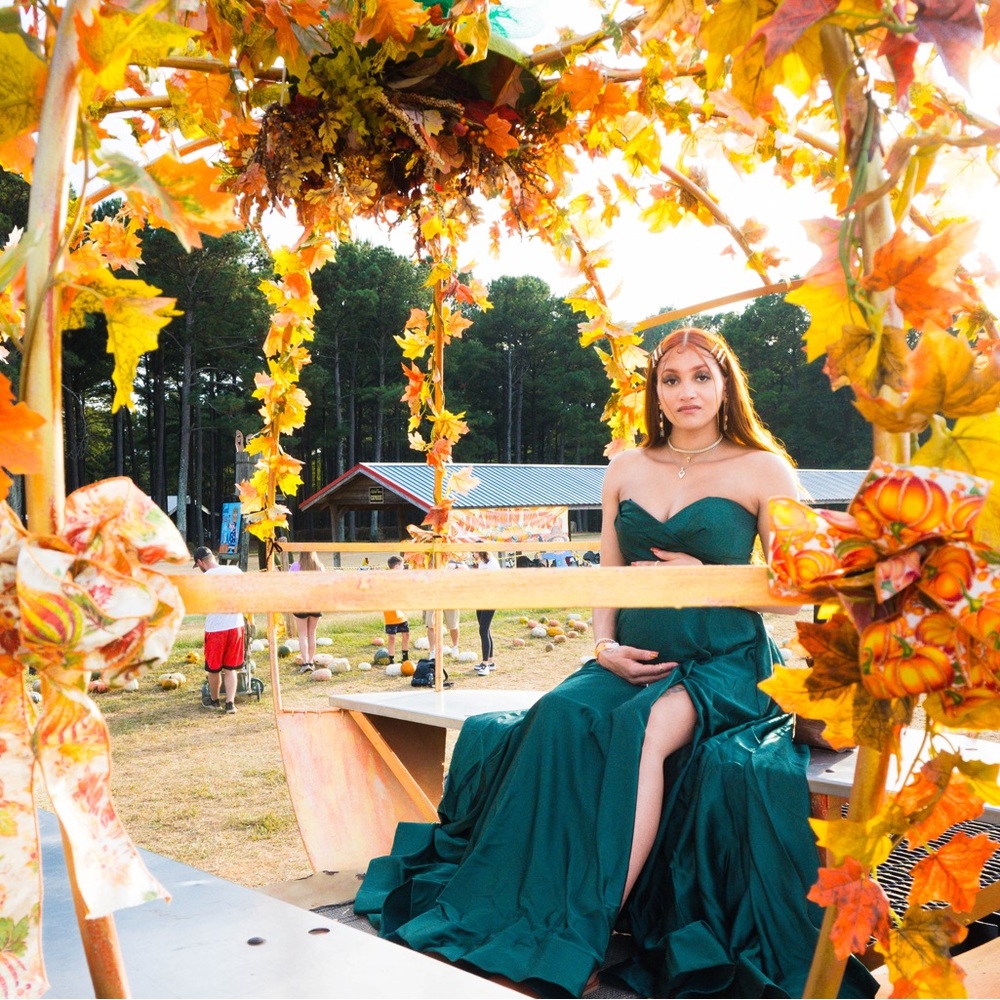 LA FEMME BALLGOWN DRESS